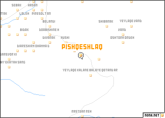 map of Pīsh Qeshlāq