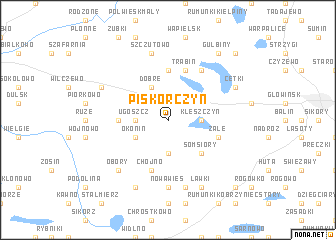 map of Piskorczyn