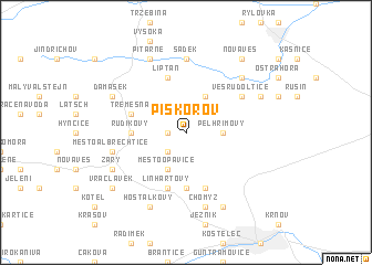 map of Piskořov