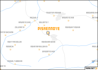 map of Pisʼmennoye