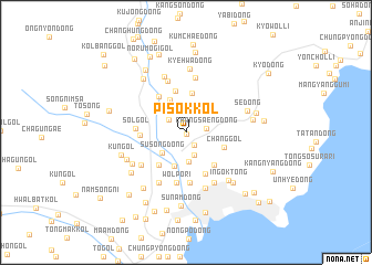 map of Pisŏk-kol