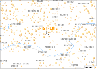 map of Pištaline