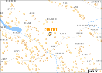 map of Pištet