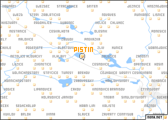 map of Pištín