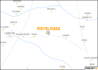 map of Pistol Ridge