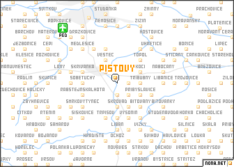 map of Pišťovy