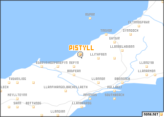 map of Pistyll