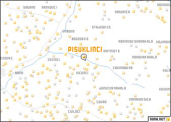 map of Pišuklinci