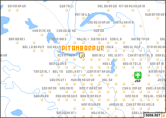 map of Pitāmbarpur