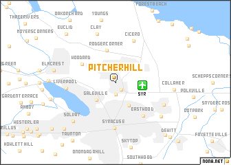 map of Pitcher Hill