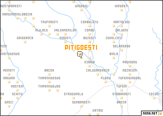 map of Piţigoeşti