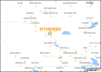 map of Pitkäkoski