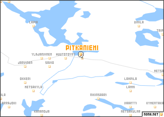 map of Pitkäniemi