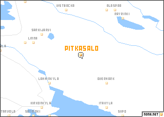 map of Pitkäsalo