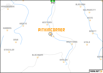 map of Pitkin Corner