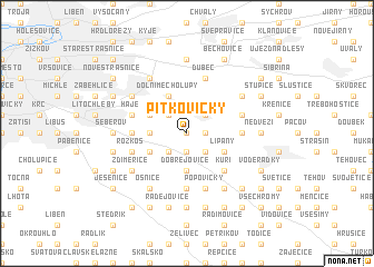 map of Pitkovičky