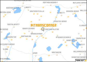 map of Pitmans Corner