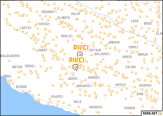 map of Pivci