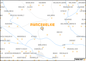 map of Piwnice Wielkie