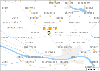 map of Piwnice