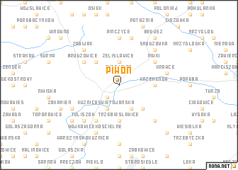 map of Piwoń