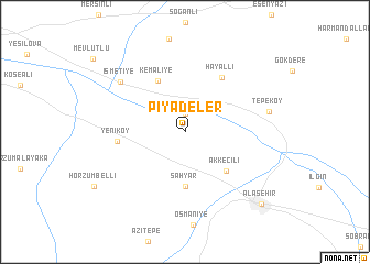 map of Piyadeler