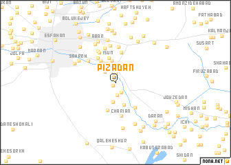 map of Pīzādān