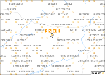 map of Pizieux