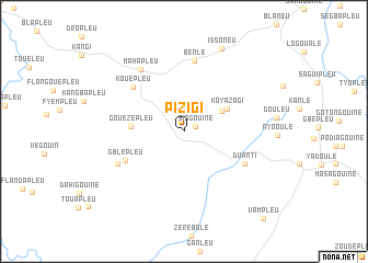 map of Pizigi