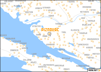 map of Pižnovac