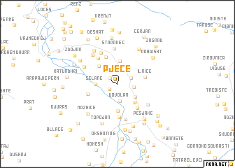 map of Pjeçë