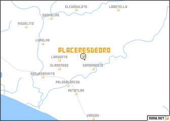 map of Placeres de Oro