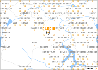 map of Placín