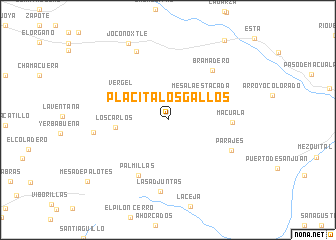 map of Placita Los Gallos