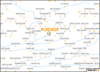 map of Plačiuva