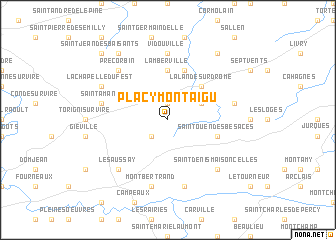 map of Placy-Montaigu