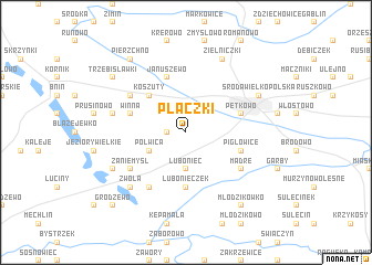 map of Płaczki