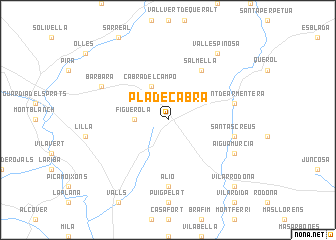 map of Pla de Cabra