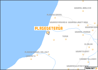 map of Plage de Terga
