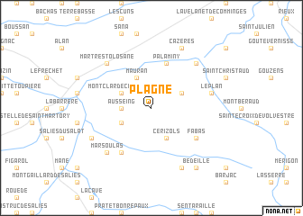 map of Plagne