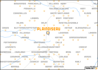 map of Plainoiseau