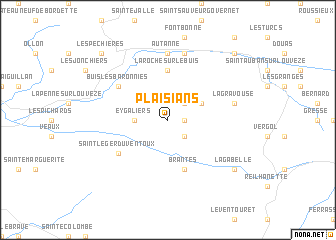 map of Plaisians