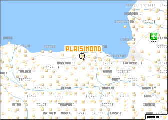 map of Plaisimond