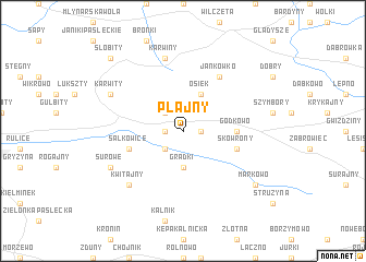 map of Plajny