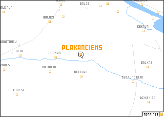 map of Plakanciems