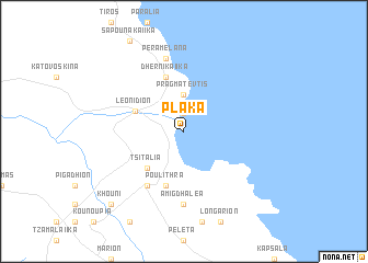 map of Pláka