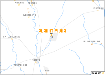 map of Plakhtiyivka