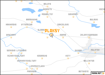 map of Plaksy