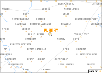 map of Planay