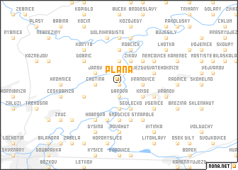 map of Planá